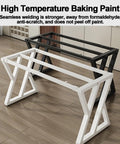 Hella Sturdy Heavy Duty Rustic Table Legs With Fully Adjustable Leveling Foot Pads For Coffee Dining Desk Cabinet Or Sofa Featuring Killer Sandblasted Steel Vibe displayed in white and black finish.