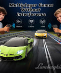 Boys playing with Lamborghini Licensed Remote Control Car 1 To 16 Scale Aventador SVJ Ride Ultra Fast RC Race Toy