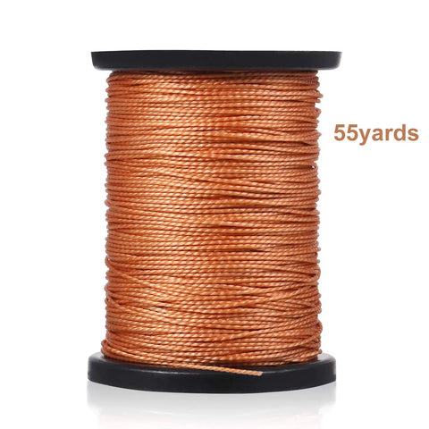 Spool of 55 yards of nylon cord for Pro Grade Leather Sewing Awl Kit With Copper Handle, 6 Needle Sizes, Nylon Cord Thread, And 2 Thimbles