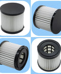 Two Pack HEPA Vacuum Filter For 18V Wet And Dry Vacuums Compatible With PCL733 PCL734 P3240 And 20V 2 Gallon Models Also Fits A32VC05 A32RF08 Traps Most Fine Dust And Pet Dander For Cleaner Air And Quick No Fuss Cleanup shown from different angles.