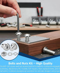 Hand using wrench on 3360Pcs Metric Machine Screw Assortment Kit M2 M3 M4 M5 304 stainless steel button head bolts