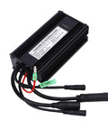 Smooth Sine Wave Ebike Motor Controller 36V 48V 52V 500W 750W with weatherproof connectors, durable black casing, and cables