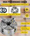 4 Jaw Lathe Chuck 125mm Independent Reversible Jaw For Metal Turning with self-locking system and stable clamping.