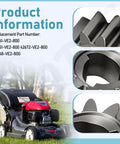 Collage showing Honda Mower Drive Wheel Gears Kit 12 Tooth Replacement Includes 42661-VE2-800 Gears and 42672-VE2-800 Keys Springs And Clips