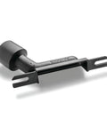 Dust Right Port for Drill Press Fence Portable Dust Collection Attachment Upward Angled Sawdust System side view