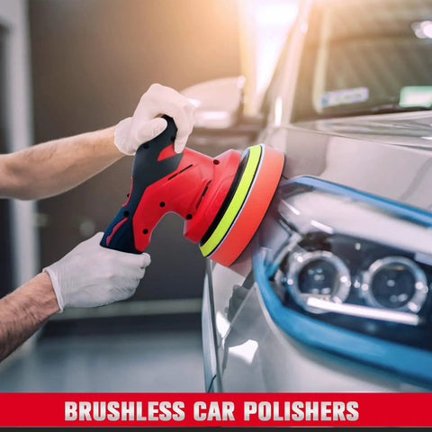Cordless Car Buffer Polisher Kit With Six Speed Rotary Polisher Pro Grade No Cord Detailing Tool 120W Motor Reaches Up To 5000 RPM