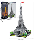 Epic Eiffel Tower Building Block Model Kit For Architecture Lovers A Realistic Paris Landmark Replica With Rich Details And Durable Pieces A Dope STEM Toy Great Gift For Builders And Collectors. ABS building block Eiffel Tower model, 39.5cm tall, shown with box