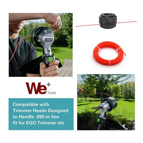 0.095 Inch Twisted Trimmer Line 16 Ft Pre Cut Pack Of 10 Durable String for Weed Wacker Trimmer Heads Compatible