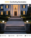 Outdoor Post Lights Hard Wired AC 100 To 240V Column Light Waterproof illuminating pathway on patio with E26 LED bulb