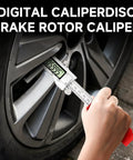 Digital Outside Caliper For Disc Brakes With Inch And Metric Conversion Pro Grade Rotor Micrometer measuring car wheel.