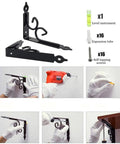 Heavy Duty L Shaped Wall Mount Bracket Set Slick Rust Resistant Metal Shelf Support Frame For Hanging Baskets And Sweet Home Storage Setup White Corner Braces installation steps and tools.