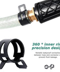 Spring hose clamps set (5–18 mm) with pliers, stainless steel; 360° inner ring design for leakproof seal