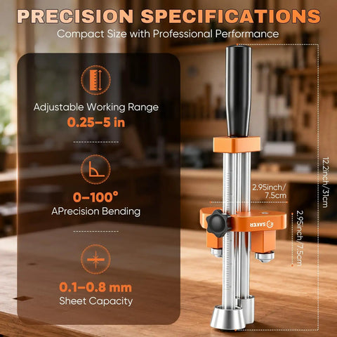 Handheld Five Inch Sheet Metal Bender Roller Tool Forms Crisp Edge Folds On Roofing Flashings Trim Panels And Shop Projects With Zero Fuss For Any Skilled Tradesman Crew