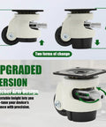Heavy Duty Leveling Casters Set Of 4 With Ratchet Handle Industrial Casters For Workbench Support features adjustable height ratchet design.