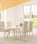 Dining room with chairs using 20 Pack Adjustable Furniture Feet Levelers 1/4-18 Thread Galvanized Iron Heavy Duty Screw On Glides