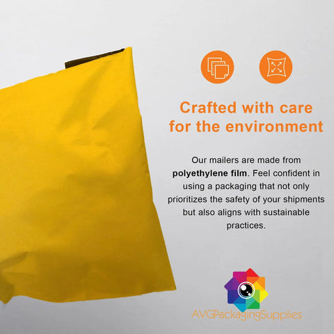 Heavy Duty Kraft Bubble Mailers With Padded Self Seal Design For Secure Shipping 4 By 8 Inch Envelopes close-up of yellow mailer.