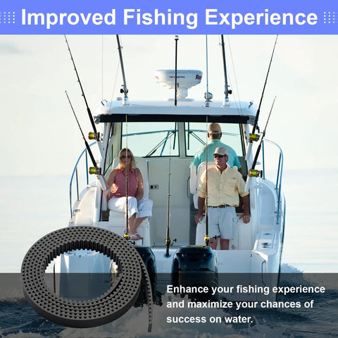 Lift Belt Replacement Kit For Ulterra Trolling Motors, Plug-And-Play Install, Smooth Lift And Lower with boat in background