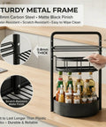 Rotating Spice Rack With Paper Towel Holder, 2 Tier Lazy Susan For Spices And Seasonings on kitchen counter