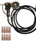 Aluminum Spool Gun For Easy Aluminum Welding With 5M Cable DC24V Fits Miller 210 Spoolmate 3035, includes 10 nozzles