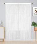 Beaded Curtain For Doorways With Crystal Beads 39 By 79 Inches White Room Divider Curtain For Bedroom Closet Doorway Decor Boho Style