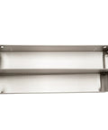 Double Speed Rail 22 Inch Stainless Steel Bar Rail For Busy Bars Holds Up To 24 Bottles Heavy Duty Commercial Grade Easy Mount With Integrated Mounting Holes, front view