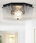 Gold Brushed Brass Sputnik Ceiling Mount 8 Light Chandelier Modern Flush Mount for Dining Room Living Room Bedroom and Kitchen Ideal
