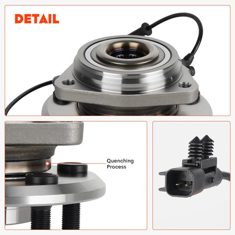 Close-up of Front Wheel Hub Bearing Assembly For Jeep Wrangler JK 2011-2017 2018 4WD With ABS Replacement 513369 showing flange