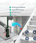 Premium Aluminum Base Rail Channel For Deck And Stairway Railing showing 10mm wall thickness and brushed finish for outdoor durability.