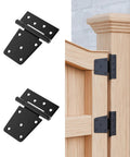 3.5 Inch Heavy Duty Gate Hinges With Extra Thick Straps For Wood Fence Barn Doors And Sheds 60 Lb Capacity 2 Pack Black