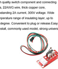 10 Piece Mechanical Endstop Limit Switch Module with 70cm Cable for 3D Printers and CNC, close-up view