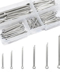 140Pcs Cotter Pin Assortment Kit With 6 Sizes M1.6x25mm M2.5x25mm M2.5x30mm M3.2x30mm M3.2x40mm M4x60mm Heavy Duty 304 Stainless Steel