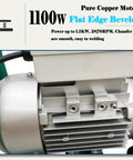 Slick Portable Electric Steel Plate Beveling Machine With Adjustable 30 To 60 Degree Angles For Weld Prep On Stainless Cast Iron And Steel close-up of 1100W pure copper motor.