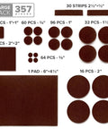 Crazy Big 357 Piece Felt Furniture Pads Pack With All Sizes And Furniture Sliders To Keep Your Hardwood And Laminate Floors Looking Fresh
