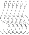 7 Pack 13.5 Inch Gate Latch Pull Cord Set Heavy Duty Stainless Steel Cable Pull For Wooden And Metal Barn Doors Sheds Tool Boxes Fences Garden And Backyard Outdoor Hardware Nylon Black, 7 cable loops