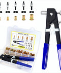 Rivet Nut Tool Kit Set With 430 Pieces Zinc Plated Carbon Steel M3 M4 M5 M6 M8 Embedded Nuts And Mandrels for DIY projects