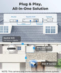 Diagram showing setup of 5MP PoE Security Camera For Home And Outdoor Use, Indoor Surveillance, Smart Home Ready, Pack Of 2.