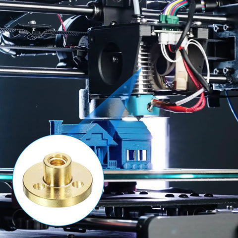 3D printer with Z-axis using Beefy 4 Pack T5 Lead Screw Brass Nut With Acme Thread Pitch 1mm Lead 2mm Two Start Fits 5mm Diameter For Z Axis