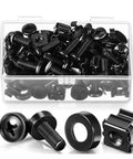Rack Mount Screw Cage Nut Kit M6x16mm, 50 Full Sets For Quick Install, Pro Grade Rack Hardware For Easy Server Cabinet And Network Rack Mounting, Standard Size Fits Most Racks, Includes Screws, Cage Nuts, And Washers.