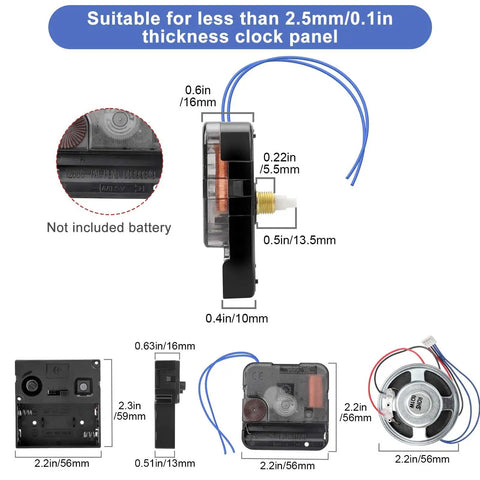 Chiming Clock Movement Replacement Kit with battery motor and chime melody trigger for old school grandpa clocks