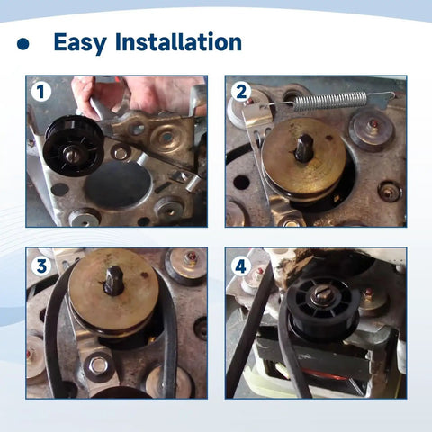 Washer Idler Pulley Kit With Lever And 27 Inch Belt Tensioner For Alliance Laundry Systems Speed Queen Huebsch Primus Unimac Ipso Cissell Econo Washers Replace 959P3 38174 38225p UNMC959P3 202032 installed on washer pulley assembly