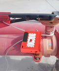 Lockout Cable Lock 1m Stainless Steel LOTO Lock With Warning Tags for circuit breaker valves in use on industrial pipe