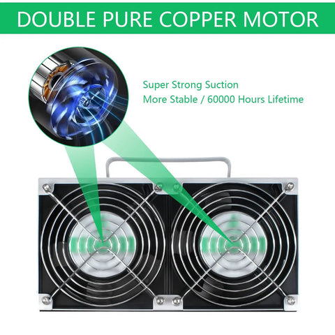 Double pure copper motor of 60W High Suction Solder Smoke Absorber Fume Extractor For DIY Soldering And 3D Printing