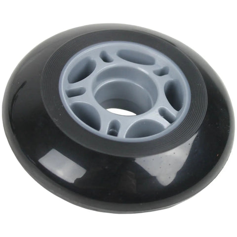 All Purpose Inline Skate Wheel Set 76Mm 80Mm 82A Black Urethane For Outdoor Use With ABEC 5 Bearings Great For Hockey And Street Skating