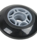 Inline Skate Wheels 76mm And 80mm 82A Black All Purpose Outdoor Indoor Set For Street And Hockey Skating With Durable Urethane And A 5 Spoke Hub
