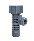 Gray WASHLET Tee Connector for Quick Water Supply Installation with Tool Free Thumb Nut, Durable Engineering Plastic