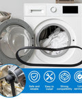 Vicue Washer Drive Belt For GE Top Load Washing Machine GTW685BSL2WS Replaces AP6024314 shown with washer door open and laundry.