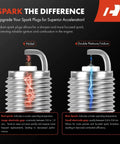 Comparison of nickel and iridium spark plugs with highlighted performance differences in ignition efficiency and heat tolerance.