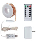 Plug In Fairy Lights 33ft 100 LED Twinkle String Lights With Remote Timer 8 Modes Perfect For Bedroom Christmas Patio Wedding USB Adapter