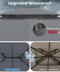 Outdoor Gazebo 10 By 13 Ft With Double Roof And Mosquito Netting Built Tough Metal Frame Canopy UV Resistant Waterproof