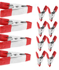 12 Pack Heavy Duty Metal Spring Clamps Kit For Woodworking Pros And DIY Gurus Offering Insane Grip Power For Crafts Dress Fitting Garlands And Household Projects You Need Right Now, red metal spring clamps